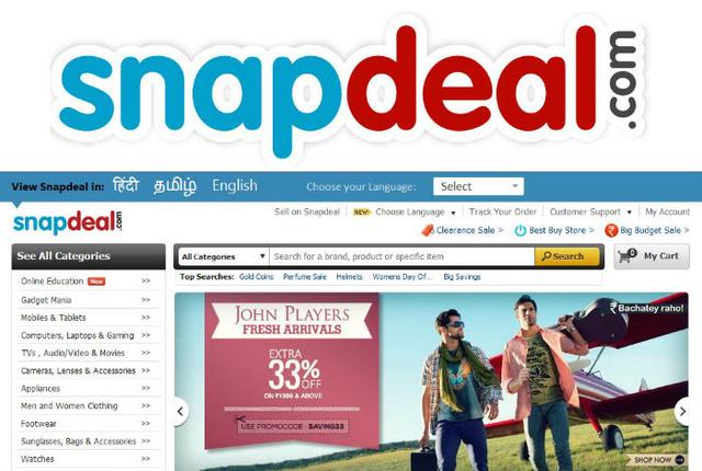 传阿里计划10亿美元投资印度电商Snapdeal